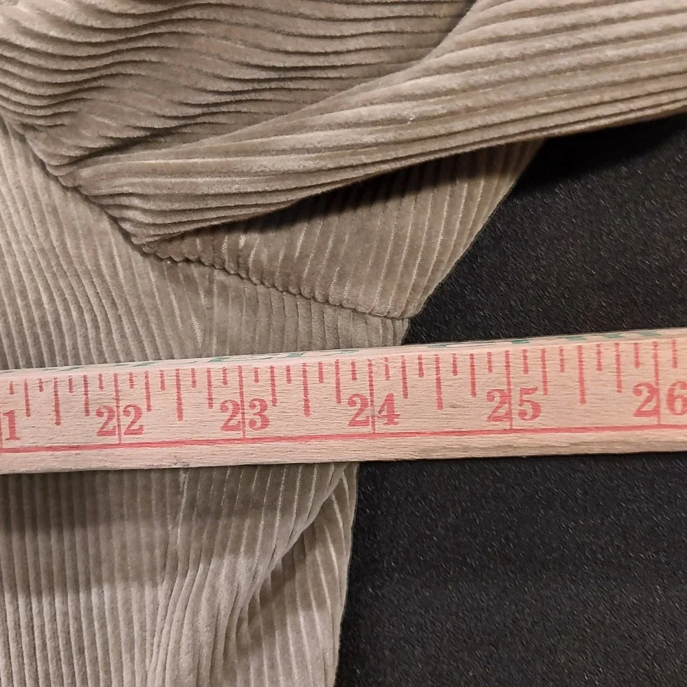 Monsieur Adolfo Mens Tan Corduroy Blazer Sport Coat 44R Cotton Two Button Khaki